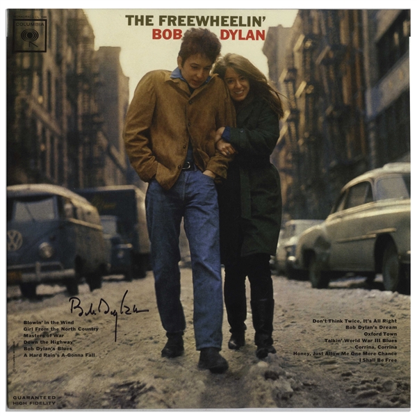 Bob Dylan Signed Album The Freewheelin' Bob Dylan -- With Jeff Rosen and Roger Epperson COAs